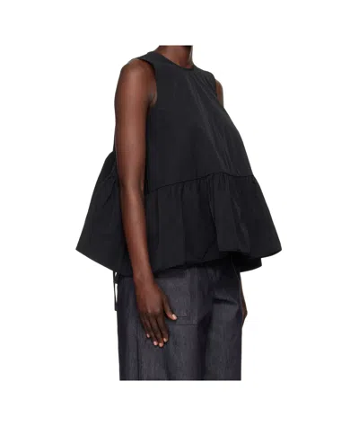 Cecilie Bahnsen Barbara Embroidered Top In Black