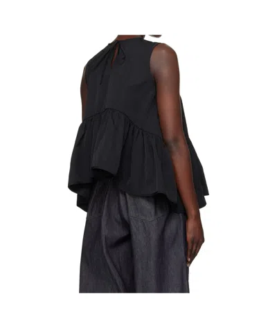 Cecilie Bahnsen Barbara Embroidered Top In Black