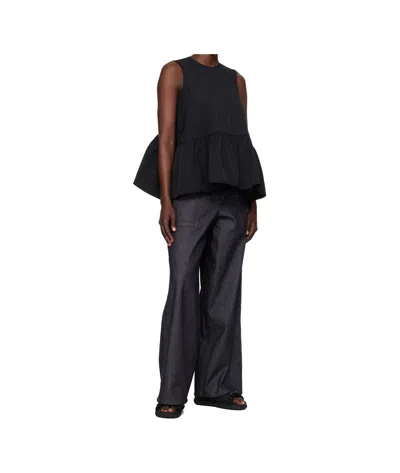 Cecilie Bahnsen Barbara Embroidered Top In Black