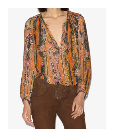 Isabel Marant May Blouse In Orange