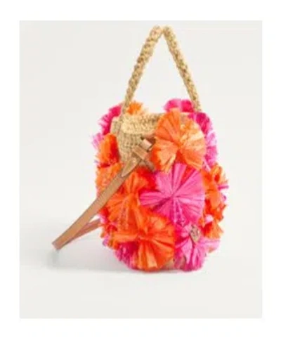 Valentino Embellished Raffia Vlogo Signature Shopping Bag In Natural/red