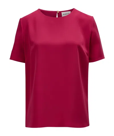 P.a.r.o.s.h Blouse High-low Hem Keyhole Detail In Red