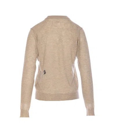 Zadig & Voltaire Ivy Geology Crewneck Knitwear With Embroidered Text In Brown