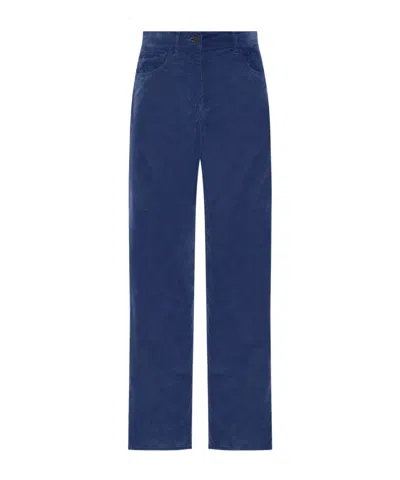 The Row Tarley Straight-leg Trousers In Washed Blue