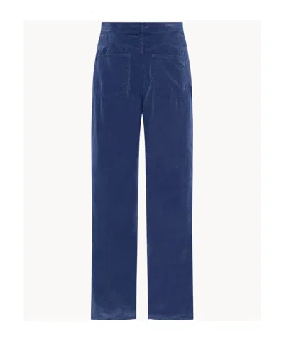 The Row Tarley Straight-leg Trousers In Washed Blue