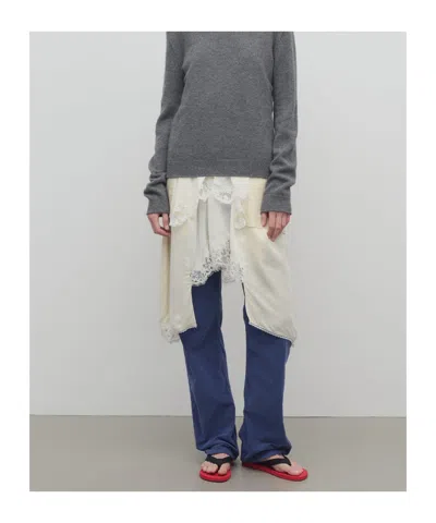 The Row Tarley Straight-leg Trousers In Washed Blue