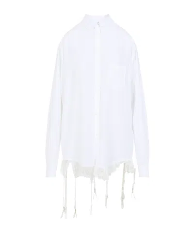 Balenciaga Camicia Oversize In Lyocell Bianco  Donna In White