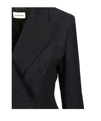P.a.r.o.s.h Double-breasted Blazer Jackets Blue In Blue