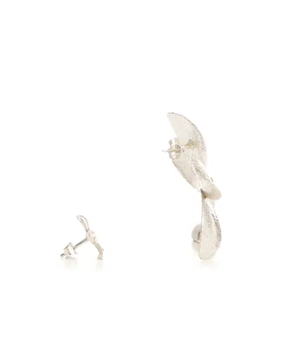 Forte Forte Frangipane Sculpture Earrings In Silver