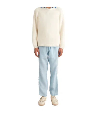 Bode Linen Pants In Blue