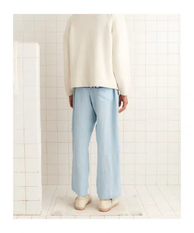 Bode Linen Pants In Blue