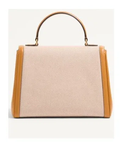 Valentino Garavani Large Canvas 9 To 5 Top-handle Bag In Nude