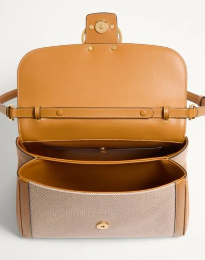 Valentino Garavani Large Canvas 9 To 5 Top-handle Bag In Nude