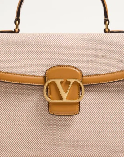 Valentino Garavani Large Canvas 9 To 5 Top-handle Bag In Nude