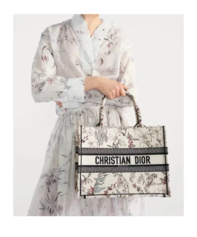 Dior Medium  Book Tote In Multi