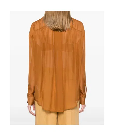 Forte Forte Forte_forte Chic Chiffon Silk Shirt In Brown