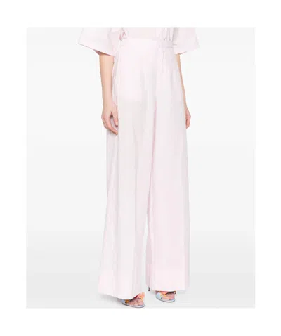 Forte Forte Bci Cotton Popline Essential Flared Pants In White