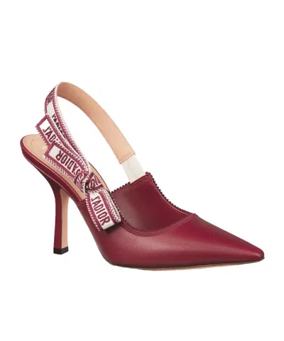 Dior J'a Slingback Pump In Ruby Red