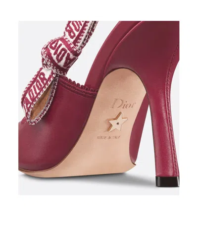Dior J'a Slingback Pump In Ruby Red