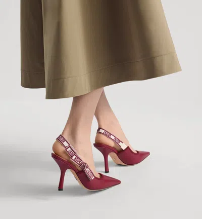 Dior J'a Slingback Pump In Ruby Red