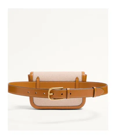 Valentino Garavani 9to5 Canvas Waist Bag In Nude