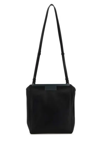 Max Mara Leather Summer Shoulder Bag In Black