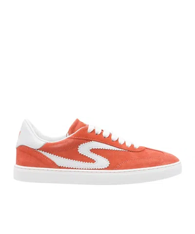 Stuart Weitzman Low Top Sneakers Contrast Stitching In White