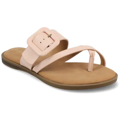 Journee Collection Womens Layra Slide Sandals In Pink