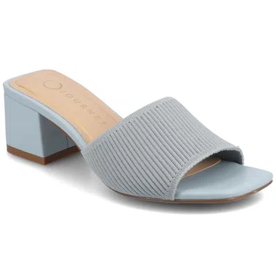 Journee Collection Womens Shilin Heeled Sandals In Blue