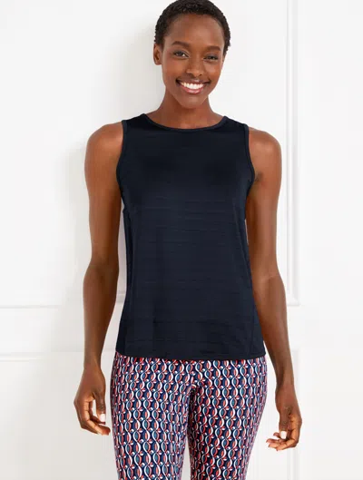 Talbots Plus Petite - Cool Slub Active Sleeveless Tank Top - Blue - 2x  In Blue