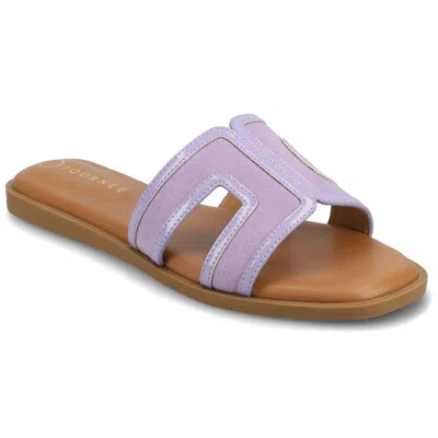 Journee Collection Journee Women's Primah Flat Sandals In Blue