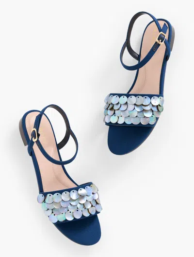 Talbots Keri Paillette Embellished Sandals - Indigo - 11m  In Indigo