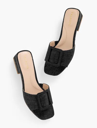 Talbots Viv Buckle Slides - Black - 11m  In Black