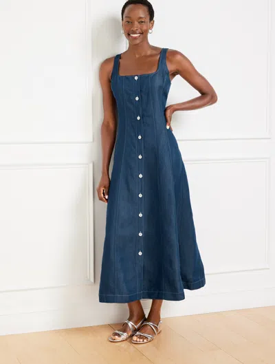 Talbots Petite - Seam Detail Fit & Flare Dress - Indigo - 12  In Indigo