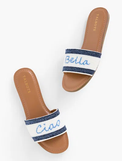 Talbots Kaia Beaded Slides - Lakeside Blue - 9m  In Lakeside Blue
