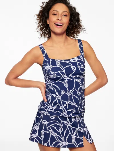 Miraclesuit Misses - Â® Cabana Tankini - Knotted Rope - Ink - 16 Talbots In Ink