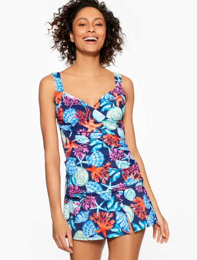 Miraclesuit Plus Size - Â® Sanibel Tankini - Coral & Shells - Ink - 24 Talbots In Ink