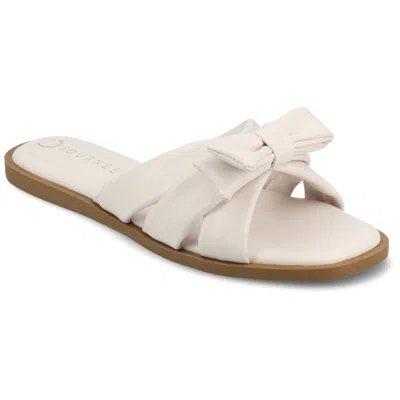 Journee Collection Womens Prylin Flat Sandals In Beige
