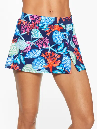 Miraclesuit Plus Size - Â® Vented Skirt - Coral & Shells - Ink - 22 Talbots In Ink