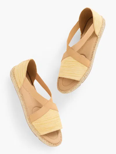 Talbots Ilyssa Elastic Straw Espadrille Flats - Corn Silk - 10m  In Corn Silk