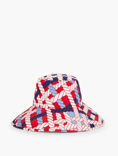 Talbots Nautical Vibes Wide Brim Hat - Red Pepper - 001  In Red Pepper