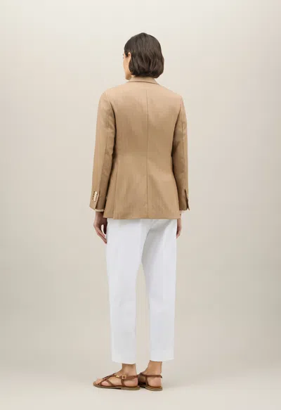 Boglioli Pinstripe Wool Bianca Blazer In Brown