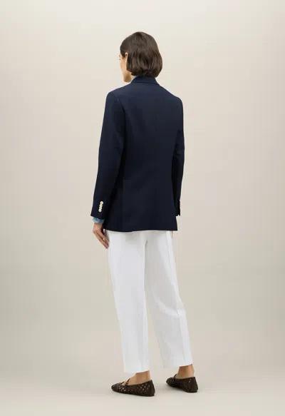 Boglioli Light Wool Honeycomb Maia Blazer In Blue