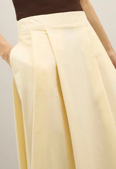 Boglioli Light Popeline Pleated Skirt In Beige