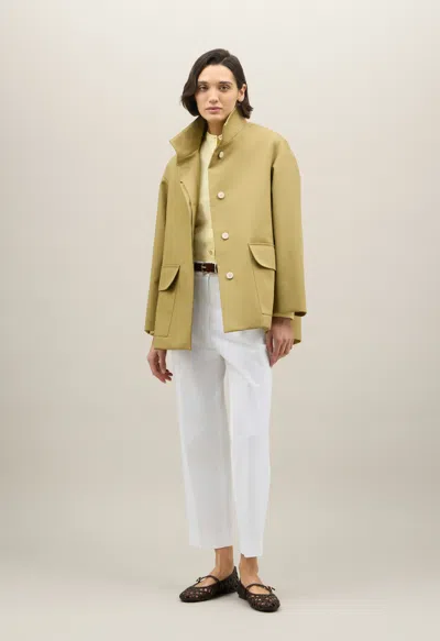 Boglioli Double Cotton Drill Caban In Green