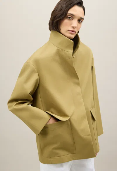 Boglioli Double Cotton Drill Caban In Green