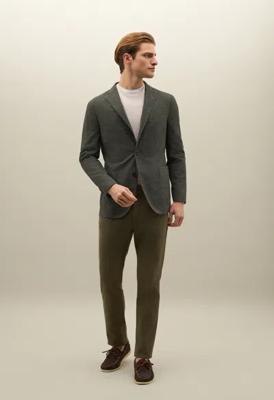 Boglioli Garment Dyed Blended Cotton K-jacket In Green