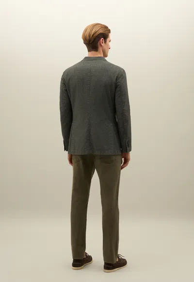 Boglioli Garment Dyed Blended Cotton K-jacket In Green