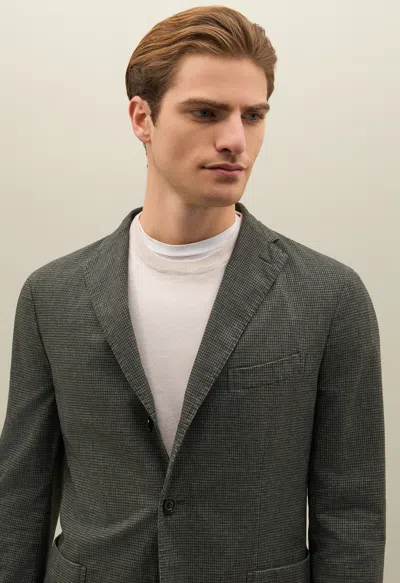 Boglioli Garment Dyed Blended Cotton K-jacket In Green