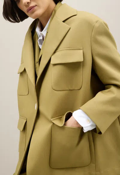 Boglioli Double Cotton Drill Sahara Overjacket In Green